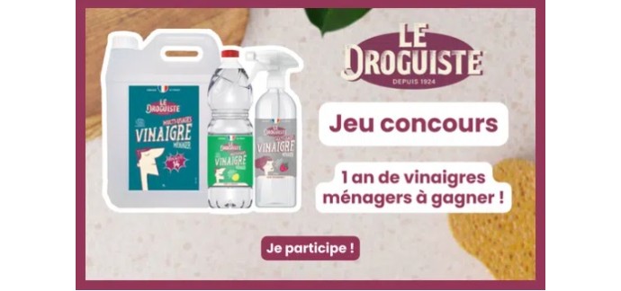 Enjoy Family: 1 lot de vinaigres ménagers Le Droguiste à gagner