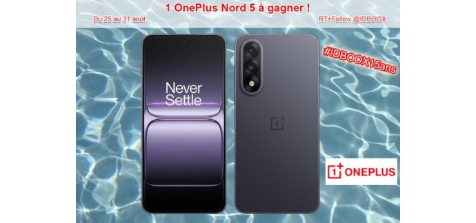IDBOOX: 1 smartphone OnePlus Nord 5 à gagner