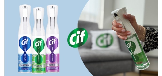 Voici: 34 lots des 3 références du produit nettoyant Cif avec recharge à gagner