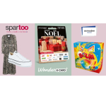 Voici: 1 coffret Wonderbox, 1 bon d'achat Spartoo, 1 boîte de jeu TicTacBoum à gagner