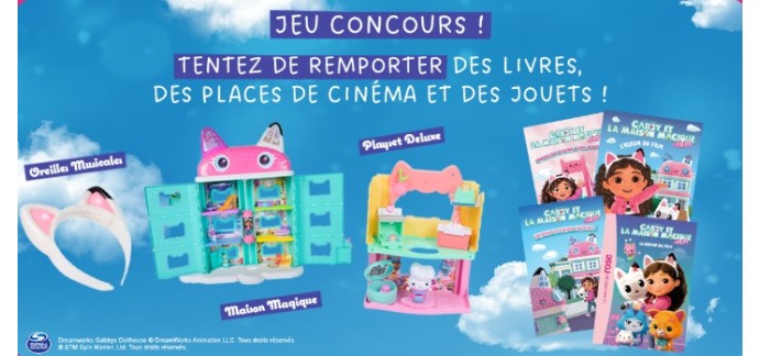 Hachette: 3 jouets "Gabby" + 4 livres + 2 places de cinéma pour le film à gagner