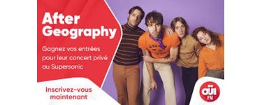OÜI FM: Des invitations pour le concert de After Geography à Paris à gagner