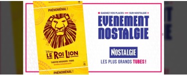 Nostalgie: 2 lots de 2 invitations pour le spectacle "Le Roi Lion" à gagner