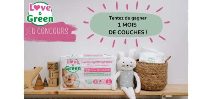 Enjoy Family: 2 mois de couches Love & Green à gagner