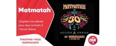 OÜI FM: Des invitations pour le concert de Matmatah à gagner