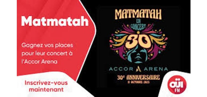 OÜI FM: Des invitations pour le concert de Matmatah à gagner