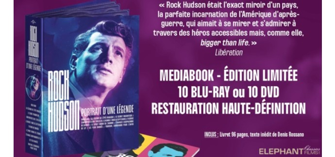 Ciné Média:  2 Blu-ray de la collection Rock Hudson à gagner
