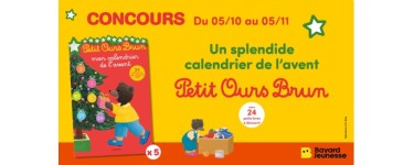 Familiscope: 5 calendriers de l’avent "Petit Ours Brun" à gagner