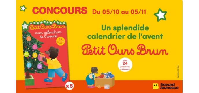 Familiscope: 5 calendriers de l’avent "Petit Ours Brun" à gagner