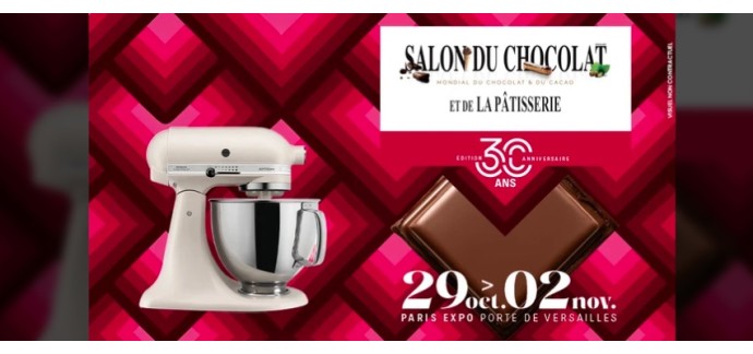 Chérie FM: Divers lots pour le Salon du chocolat et de la pâtisserie à gagner