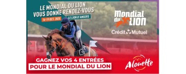 Alouette: 1 lot de 4 entrées pour le Mondial du Lion à gagner