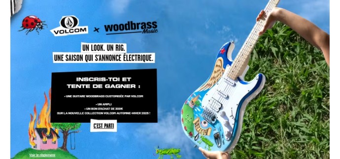Woodbrass: 1 guitare électrique Woodbrass + 1 bon d'achat Volcom à gagner