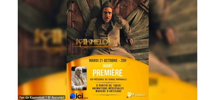 France Bleu: 2 lots de 2 places de cinéma le film "Kaamelott 2" à gagner