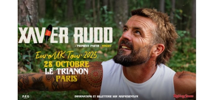 Rollingstone: 2 lots de 2 invitations pour le concert de Xavier Rudd à gagner