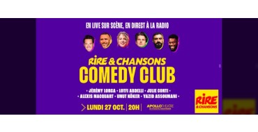 Rire et chansons: 10 lots de 2 invitations pour le spectacle "Rire & Chansons Comedy Club" à gagner