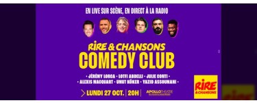 Rire et chansons: 10 lots de 2 invitations pour le spectacle "Rire & Chansons Comedy Club" à gagner