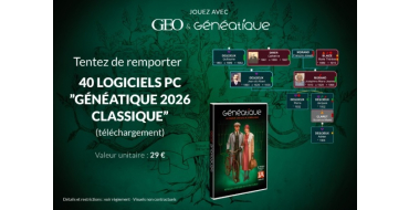 GEO: 40 logiciels PC de généalogie à gagner
