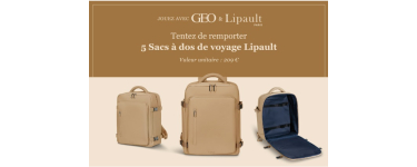 GEO: 5 sacs à dos de voyage coloris Sandstone à gagner