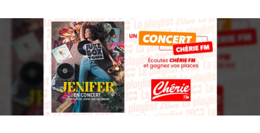 Chérie FM: 1 lot de 2 invitations pour le concert de Jenifer à gagner