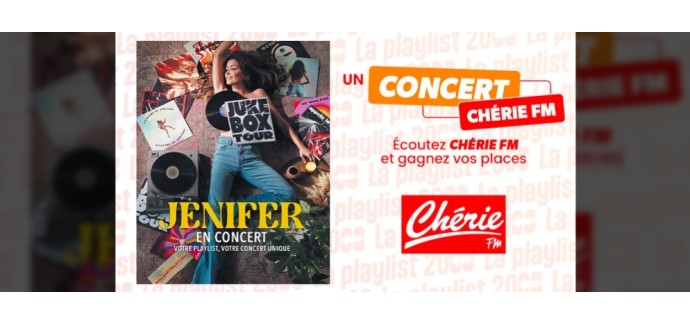 Chérie FM: 1 lot de 2 invitations pour le concert de Jenifer à gagner