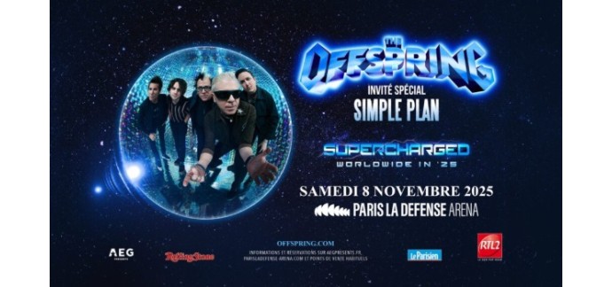 Rollingstone: Des invitations pour le concert de The Offspringà gagner