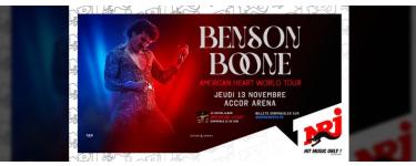 NRJ: 2 lots de 2 invitations pour le concert de Benson Boone à gagner