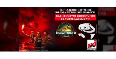 NRJ: 1 casque VR + 1 code iTunes du film "Jurassic World : Renaissance" à gagner