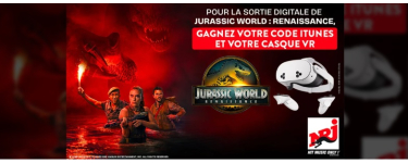 NRJ: 1 casque VR + 1 code iTunes du film "Jurassic World : Renaissance" à gagner