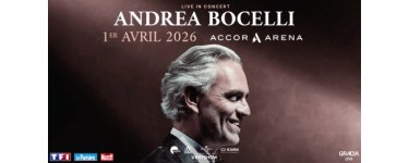 TF1: 3 lots de 2 invitations pour le concert d'Andrea Bocelli à Paris à gagner