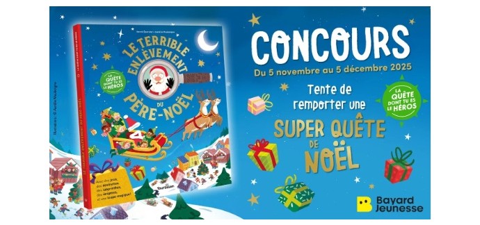 Familiscope: 5 livres jeunesse "La quête dont tu es le héros : Le terrible enlèvement du Père Noël" à gagner