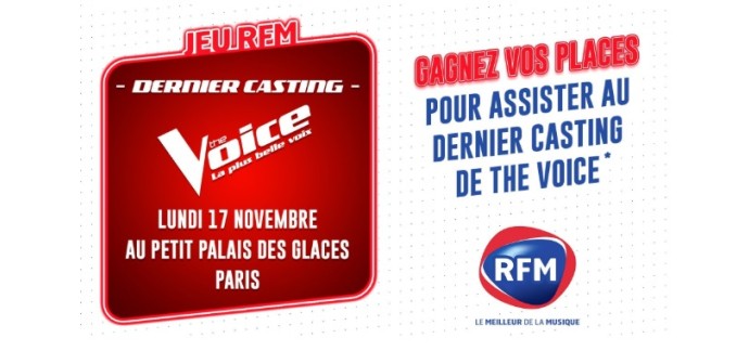 RFM: Des invitations pour l'open mic "The Voice" à gagner