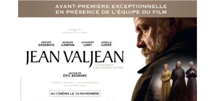 BFMTV: Des places de cinéma pour l'avant-première du film "Jean Valjean" à gagner
