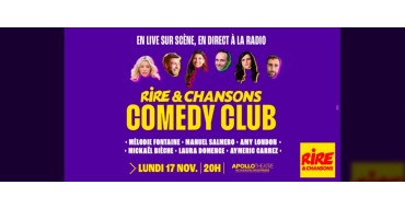 Rire et chansons: 10 lots de 2 invitations pour le spectacle "Rire & Chansons Comedy Club" à gagner