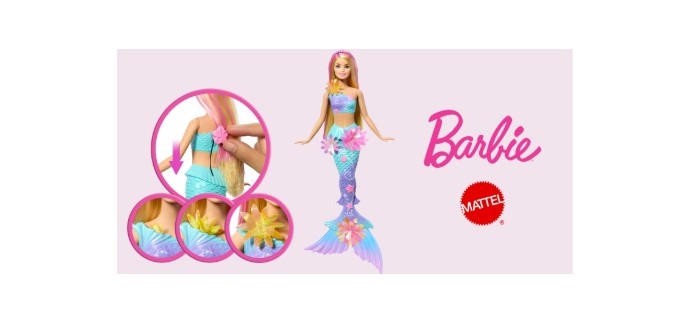 Femme Actuelle: 7 jouets Barbie Sirène à Fleurs Magiques Mattel à gagner
