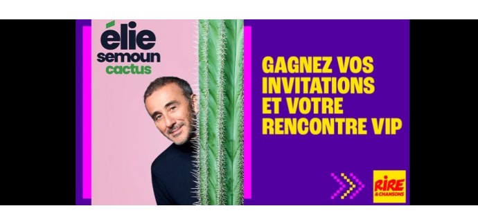 Rire et chansons: 2 lots de 2 invitations pour le spectacle d'Elie Semoun à gagner