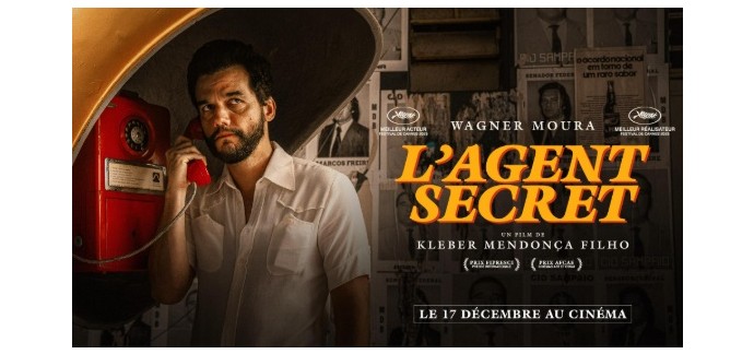 Arte: 3 lots de 2 places de cinéma pour le film "L’agent secret" à gagner