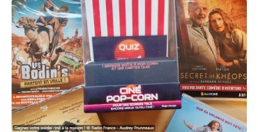 France Bleu: 1 lot comportant 4 DVD + 1 boîte de jeu "Ciné Pop Corn" à gagner