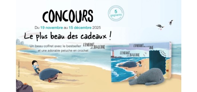 Familiscope: 5 coffrets "L'Enfant et la baleine" comportant 1 BD + 1 peluche à gagner
