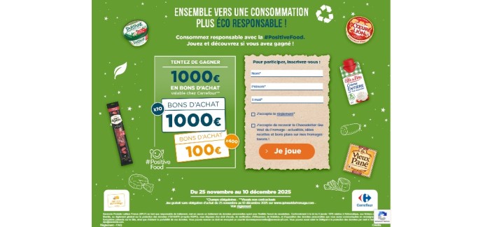 Qui Veut du Fromage: Des bons d'achat Carrefour à gagner