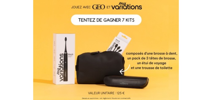 GEO: 7 kits de brosse à dents My Varations à gagner