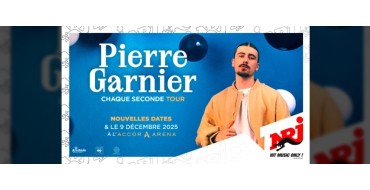 NRJ: 9 lots de 2 invitations pour le concert de Pierre Garnier à gagner