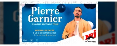 NRJ: 9 lots de 2 invitations pour le concert de Pierre Garnier à gagner