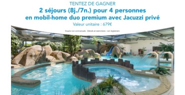 GEO: 2 séjours en mobil-home duo premium avec jacuzzi privé à gagner