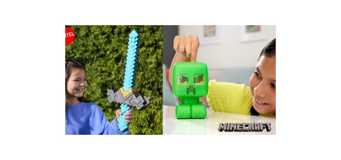 Femme Actuelle: 5 lots Minecraft comportant 1 épée 2-en-1 + 1 figurine Interactive Creeper à gagner