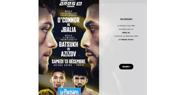 Le Parisien: Des invitations pour le match de MMA "Ares 36" à gagner