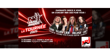 NRJ: Des invitations au concert de Marine, Julien Lieb, Helena et Lénie à gagner