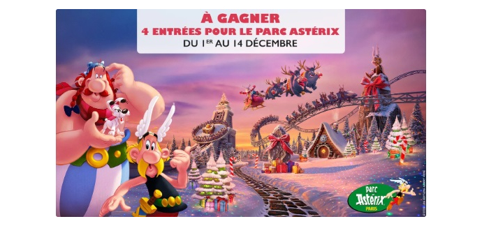 Familiscope: 10 lots de 4 entrées au Parc Astérix à gagner