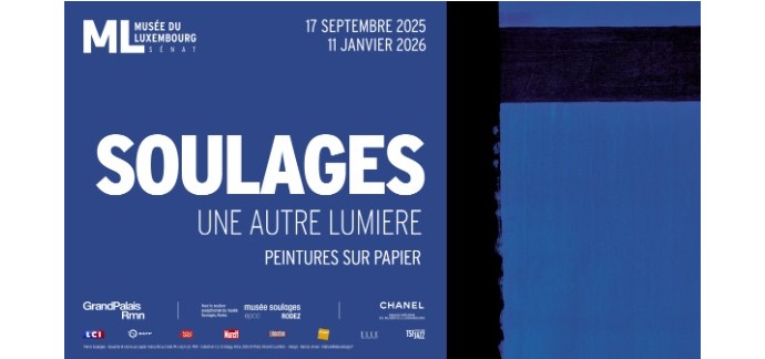 TF1: Des entr&eacute;es &agrave; l'exposition "Soulages une autre lumi&egrave;re" &agrave; Paris + 1 catalogue &agrave; gagner
