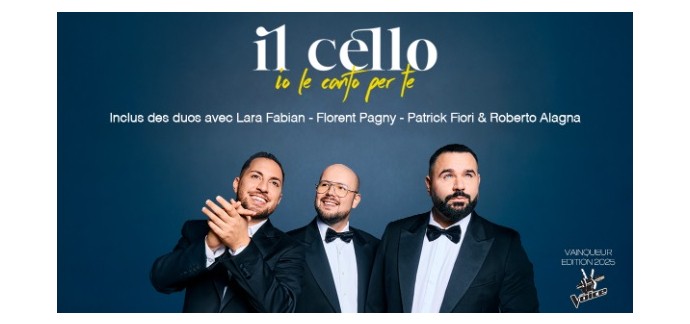 TF1: 5 albums CD "Il Cello" &agrave; gagner