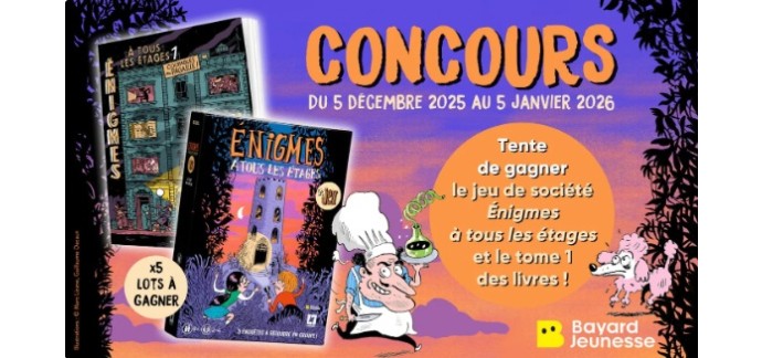 Familiscope: 5 lots comportant 1 livre "&Eacute;nigmes &agrave; tous les &eacute;tages" + 1 jeu "La Tour sans retour" &agrave; gagner